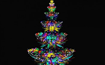 Colorful Christmas Tree, 3d and cg, abstract, christmas, colors, christmas tree HD wallpaper