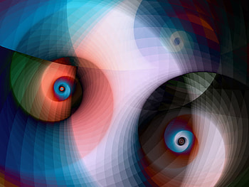 Eyes For You, colors, fractal, spiral HD wallpaper