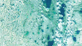 Northern Canada, blue, aerial, frozen, snow, green, cold, ice HD wallpaper
