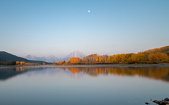 Landscape, Nature, Trees, Moon, Mountain, Lake, Shore, Bank HD wallpaper