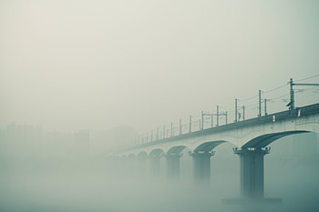 Nature, Sky, Fog, Bridge HD wallpaper