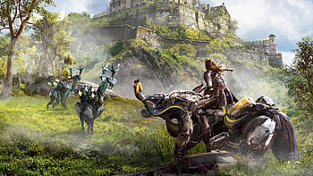 Horizon Zero Dawn , Futuristic landscapes, Post-apocalyptic world HD wallpaper