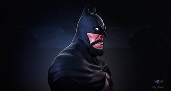 Bearded Batman New, batman, superheroes, digital-art, artwork, behance HD wallpaper