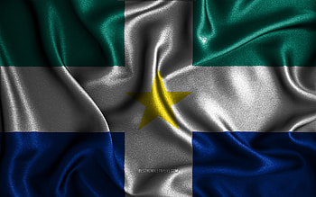 Itapecerica da Serra flag, , silk wavy flags, brazilian cities, Day of Itapecerica da Serra, Flag of Itapecerica da Serra, fabric flags, 3D art, Itapecerica da Serra, cities of Brazil, Itapecerica da Serra 3D flag HD wallpaper