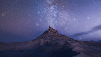 Milky Way Rising Over The Badlands, milky-way, stars, mountains, nature HD wallpaper