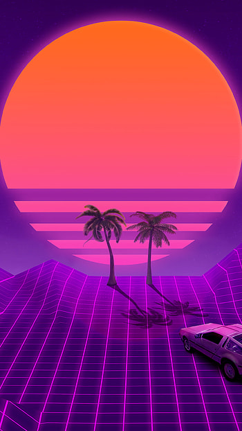 retrowave, artistic, synthwave HD phone wallpaper