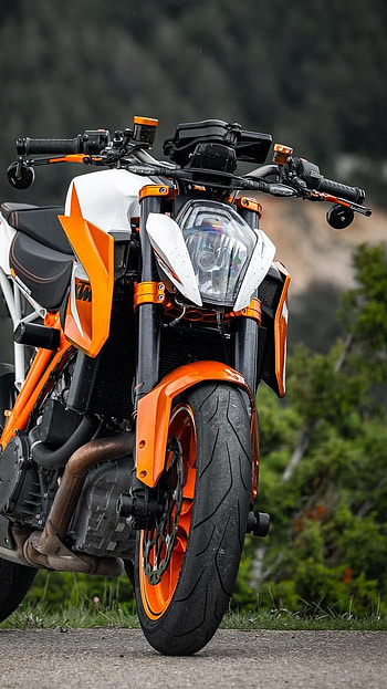 Ktm Bike, Orange, Sport Bike HD phone wallpaper