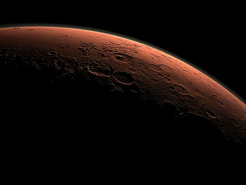 Red horizon, Mars HD wallpaper