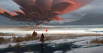The Huge Flower , artist, artwork, digital-art, artstation HD wallpaper