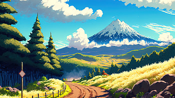 Anime Landscape: Stunning Digital AI Art Panorama, anime landscape, landscape, Digital Art, AI Art, Anime HD wallpaper