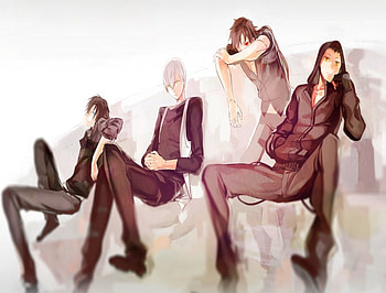 Friends, Short Hair, White, Red Eyes, Date Masamune, Yellow Eyes, White Hair, Boys, Green Eyes, Tokugawa Ieyasu, Black Hair, Cute, Mitsunari Ishida, Sanada Yukimura, Blue Eyes, Brown Hair HD wallpaper