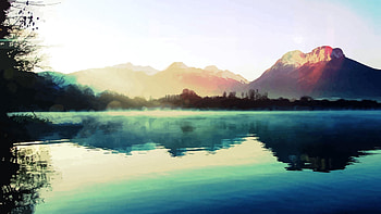 Abstract, Nature, Lake, Shine, Light HD wallpaper