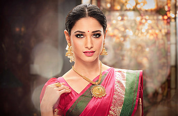 Tamanna, actress, traditional outfit, Indian sarree HD wallpaper