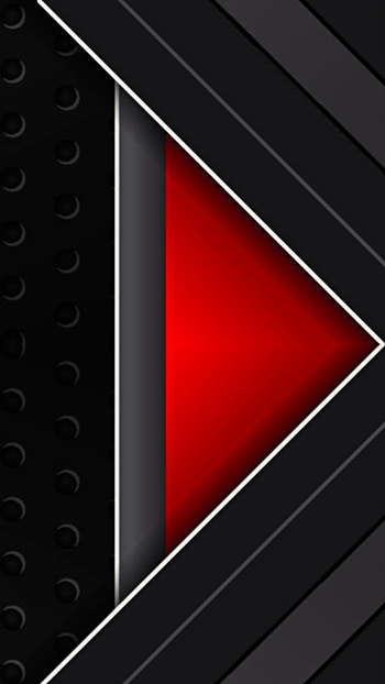 black red arrow amoled, digital, material, background, design, geometric, layers, simple, abstract, clean, lines HD phone wallpaper