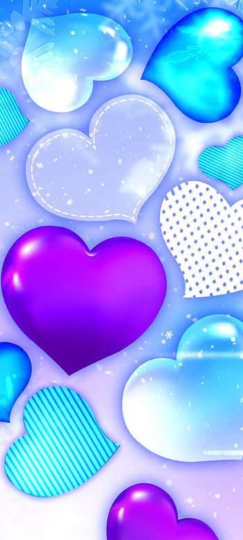 Snow lovely Heart, red, aqua, premium, Love, colorful HD phone wallpaper