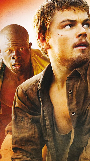 Leonardo DiCaprio, Riveting storyline, African diamond trade, Action-packed HD phone wallpaper