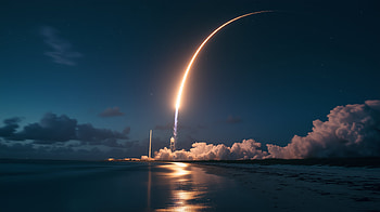 Stunning Rocket Launch, rocket launch, Night Sky, time lapse, graphy, cloud HD wallpaper