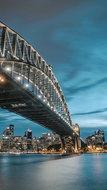 Sydney Harbor Bridge, Skyline , Australia HD phone wallpaper