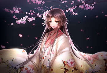 Kara No Kyōkai, japanese, kimono, anime, pretty, light novel, japan, long hair, manga HD wallpaper