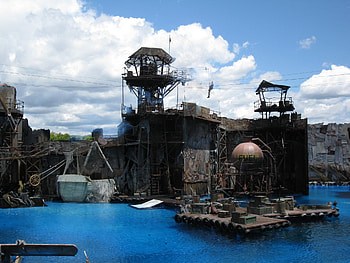 Universal Studios Hollywood, Waterworld , Stunning backgrounds, Fascinating visuals HD wallpaper