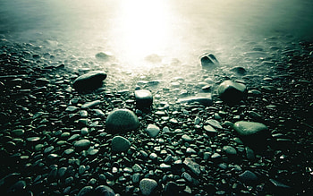 Nature, Stones, Fog, Haze, Gloomy, Grayness, Greyness HD wallpaper