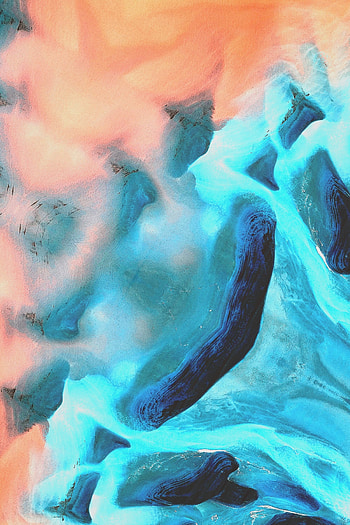 Abstract, artwork, blue-orange HD phone wallpaper