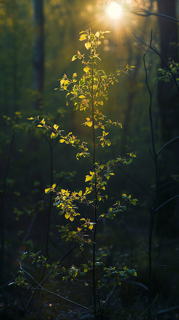 Spring Awakening: Fresh Sprout, spring, nature, sunlight, forest HD phone wallpaper