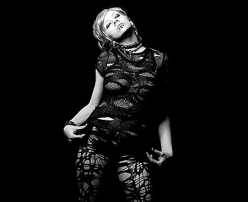 Artfully Tattered, white, black, blonde, fashionable, beauty, female HD wallpaper