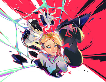Spider-Man: Across the Spider-Verse Featuring Miles Morales & Gwen Stacy, Miles Morales, Gwen Stacy, movie, Spider-Man: Across the Spider-Verse HD wallpaper