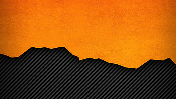 Orange-black surface, lines, abstract HD wallpaper