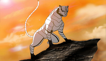 Grimmjow, bleach, grimmjow jeagerjaques, anime, panther, sky, cat, feline HD wallpaper