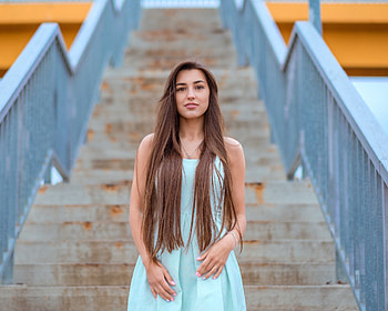 Beautiful, long hair, girl model HD wallpaper