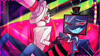 Lucifer Vox Hazbin Hotel HD wallpaper