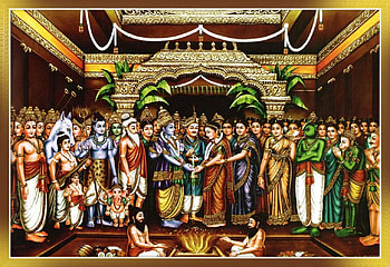 POSTERPOT Srinivasa Kalyanam Abstract Matte Finish Paper Wall Poster (Multicolor, 13X19 Inches) : Home & Kitchen HD wallpaper
