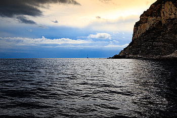 Nature, Sky, Sea, Waves, Rock, Horizon HD wallpaper