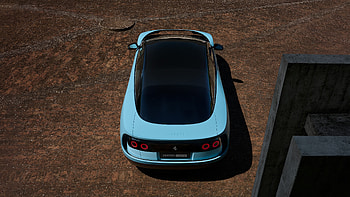 Ferrari Luce — Aerial Elegance, Vehicle, Car, Sports Car, Blue Car HD wallpaper