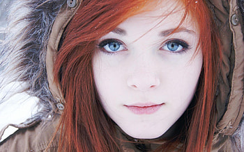 Beautiful Blue Eyes Red Head Girl , girls, model, red-head, eyes HD wallpaper