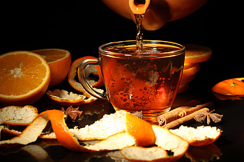 Food, Black Background, Tea, Welding HD wallpaper