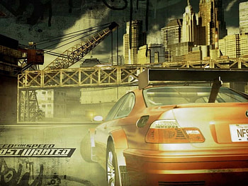 Need For Speed, buildings, ariel, crane, orange car HD wallpaper