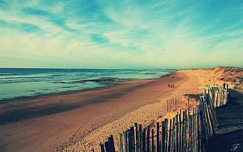 People, Nature, Beach, Shore, Bank, Ocean, Fencing, Enclosure HD wallpaper