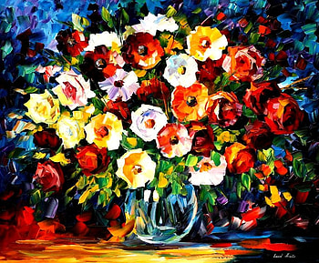 Celebration Bouquet, painting, art, beautiful, flowers, colourful HD wallpaper