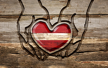 I love Latvia, , wooden carving hands, Day of Latvia, Flag of Latvia, creative, Latvia flag, Latvian flag, Latvia flag in hand, Take care Latvia, wood carving, Europe, Latvia HD wallpaper