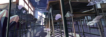 graphs, blue, windows, tables, uniform, cute, beauty, chairs, lady, student, school, female, sweet, art, girl, afternoon, beautiful, classroom, woman, anime girl, anime, lovely HD wallpaper