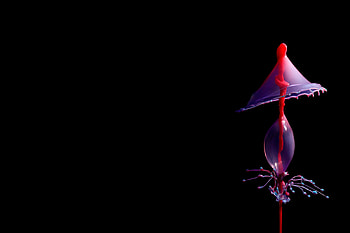 Art, 3D, Splash, Drop, Black Background HD wallpaper