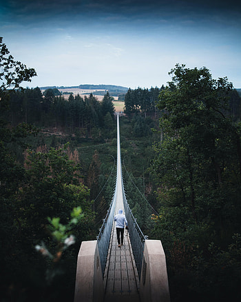 Miscellanea, Nature, Miscellaneous, Overview, Review, Bridge, Human, Person, Loneliness HD phone wallpaper