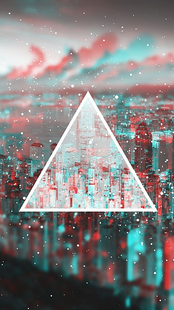 triangle , Geometric backgrounds, Modern design, Abstract shapes HD phone wallpaper