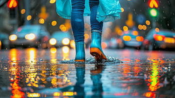 Stylish Rain Boots on Wet City Streets -, rain boots, rain, boots HD wallpaper