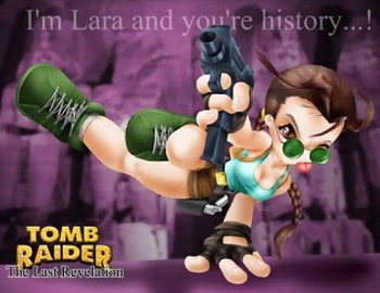 lara, cartoon, hero, tomb raider, funny, lara croft HD wallpaper