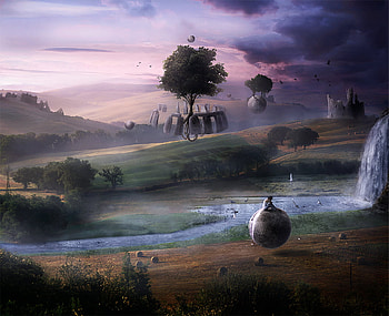abstract, cg, 3d, tree HD wallpaper