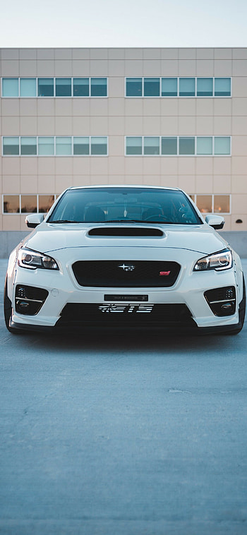 Subaru Sport Cars, White front view, Xiaomi Mi 10, Black Shark 2 HD phone wallpaper